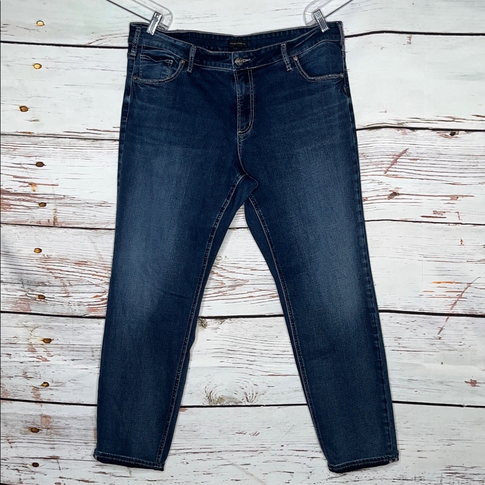 Silver Jeans Co. Size 18/L29 Blue Denim 5 Pocket Boyfriend Jeans